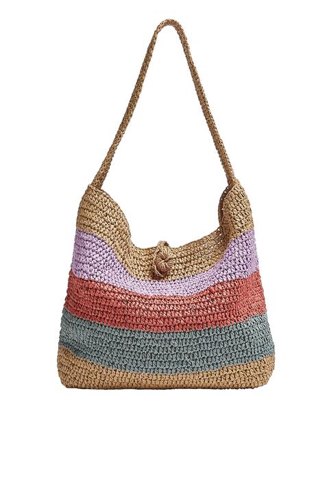 Bolso Shopper Papel Trenzado Multicolor