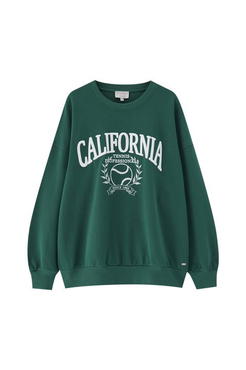 Sudadera Verde Gráfico Tenis