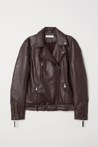 H & M - Giubbotto Biker - Marrone