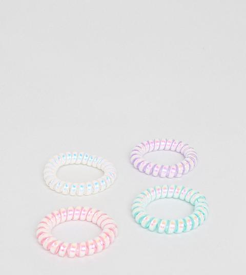 Pack De 4 Espirales De Goma Mermaid De Asos