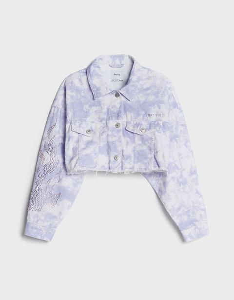 Cazadora Cropped Tie Dye