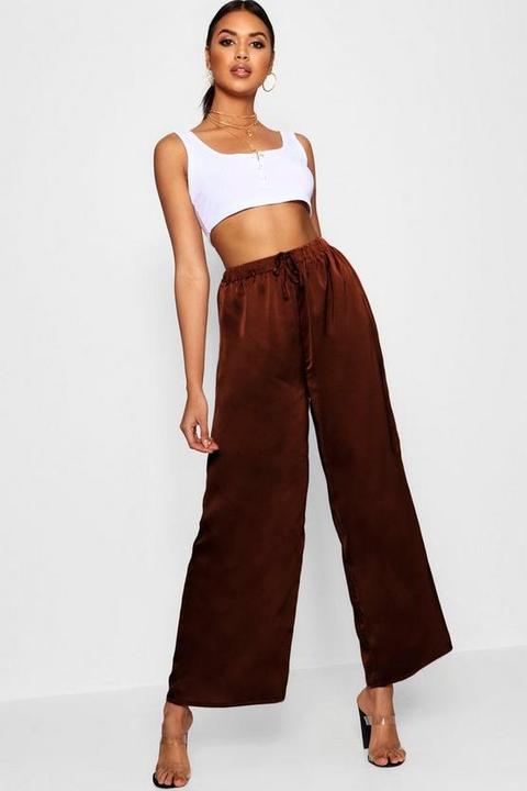 Satin Wide Leg Trouser