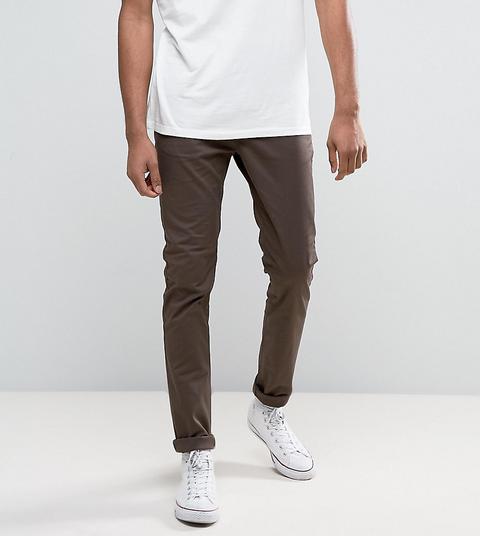 Asos Tall - Chino Skinny Marroni - Marrone