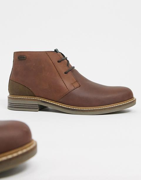 Barbour Readhead Lace Up Leather Boots In Tan-brown