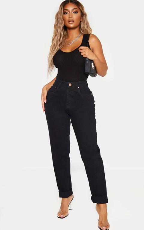 Shape Black High Waist Mom Jeans