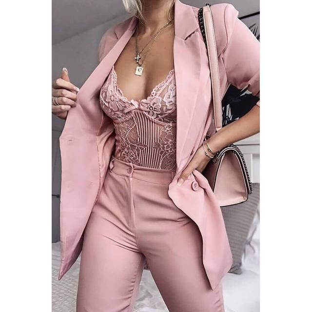 blush lace bodysuit