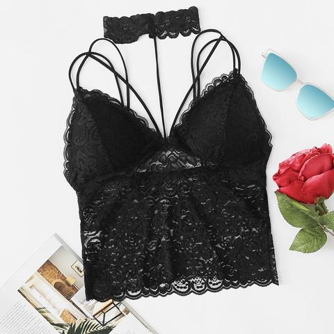 Top In Pizzo Solido Cami
