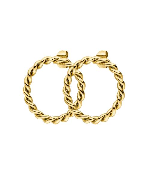 Braided Circle Studs Gold