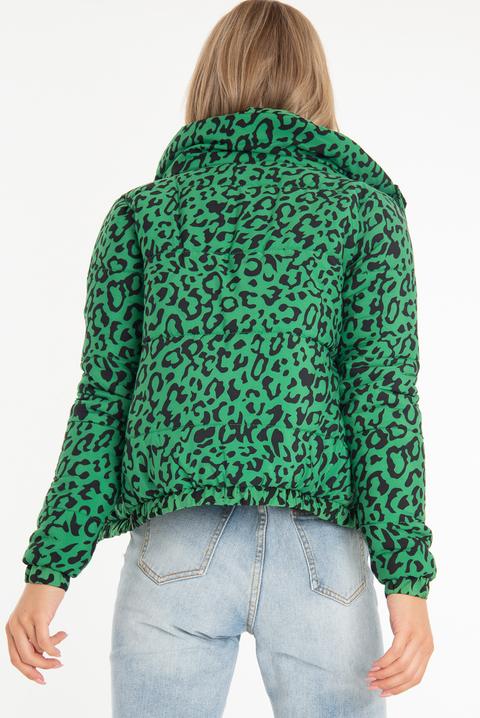 Green on sale leopard jacket