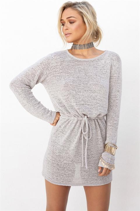 Grey Knit Dress