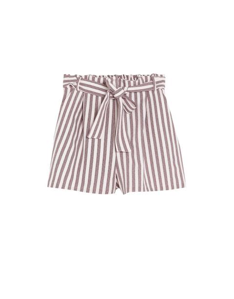 Shorts Tailoring A Righe Porpora