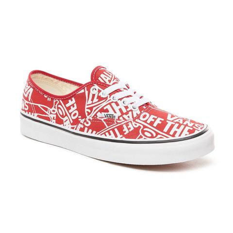 vans otw repeat authentic red & white shoes