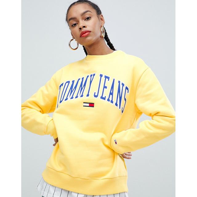 tommy jeans jumper yellow