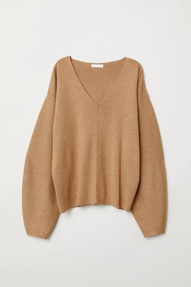H & M - Pullover In Maglia Fine - Beige