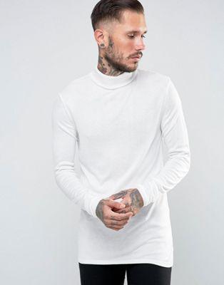 Asos - Maglia Lunga Con Collo Alto