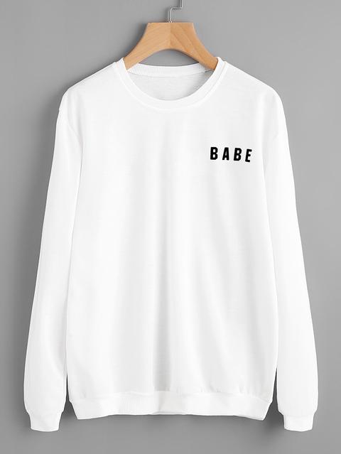 Letter Print Sweatshirt