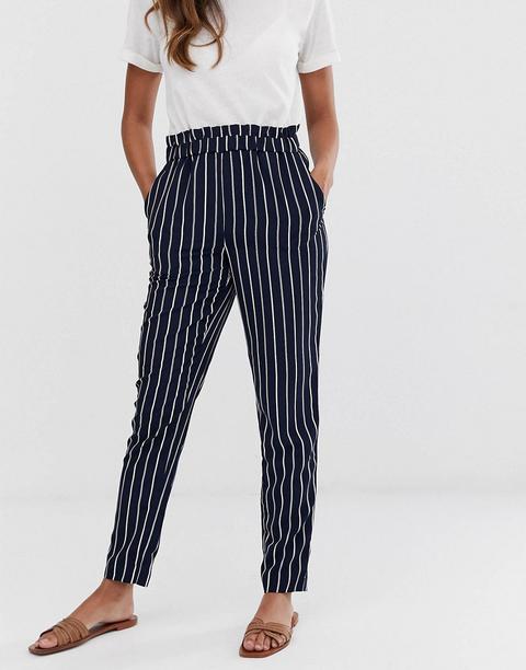 Y.a.s Stripe Trousers-navy