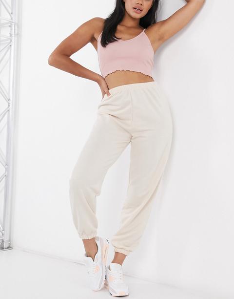 Asos Design Lounge Co-ord Jogger In Stone-neutral
