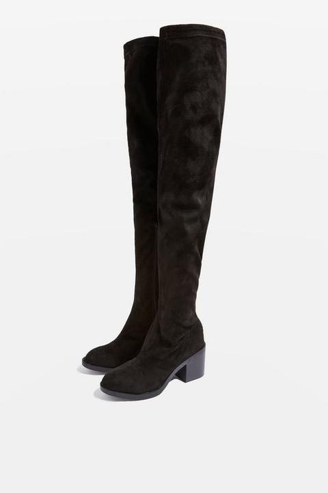 Womens Casper High Leg Boots - Black, Black