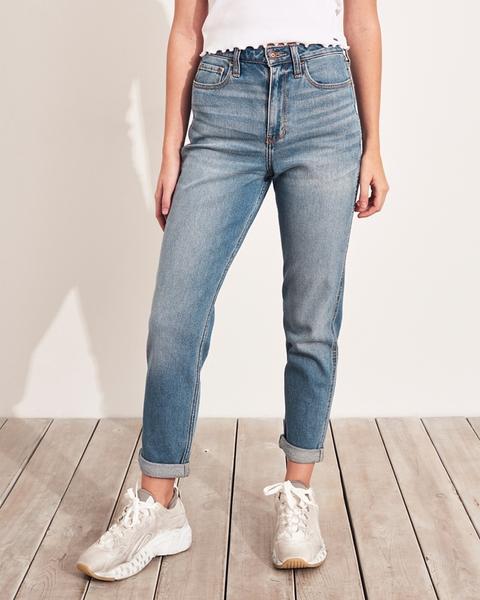 hollister ultra high rise mom jean