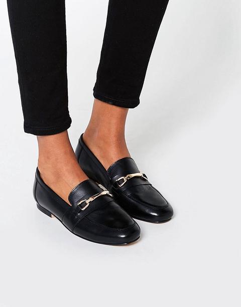 Asos Movement Leather Loafers-black