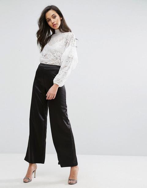 Pantalones De Satén Con Pernera Ancha De Miss Selfridge