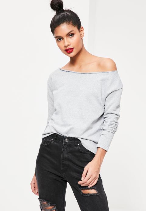 Raw Edge Sweatshirt Grey