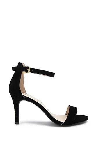 Forever 21 Qupid Velvet High Heels Black