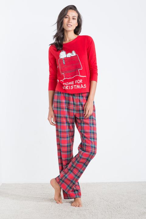 Pijama Largo 'home For Christmas' Snoopy