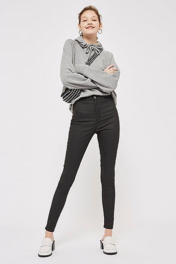 Beschichtete, Schwarze Joni Jeans Tall-größe
