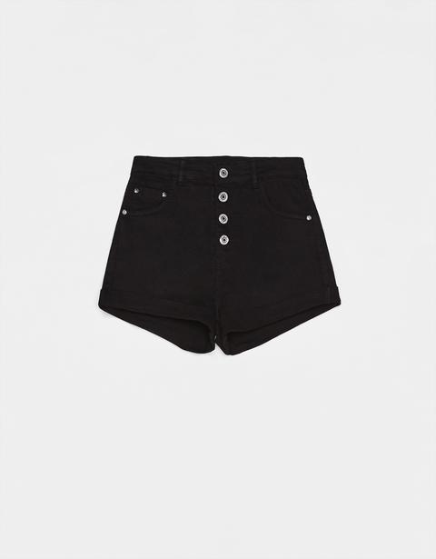 Short High Waist Con Botones