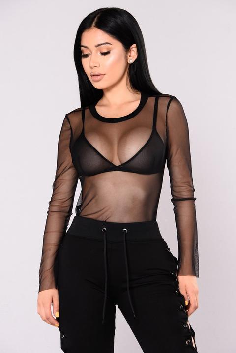 Back To Basics Mesh Top - Black