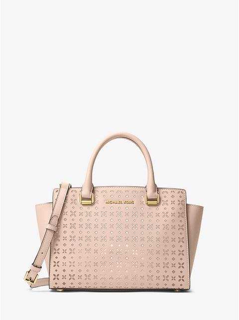 Selma Medium Perforated Leather Messenger