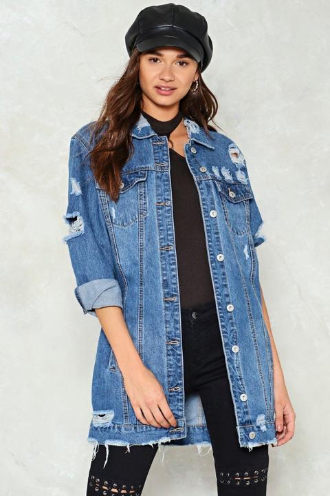 Trouble Distressed Denim Jacket