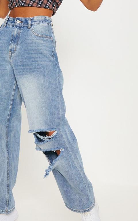 low rise ripped boyfriend jeans
