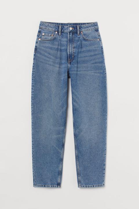 Mom High Ankle Jeans - Azul