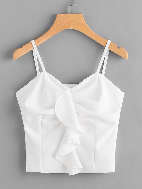 Top Camisole Con Fronzolo