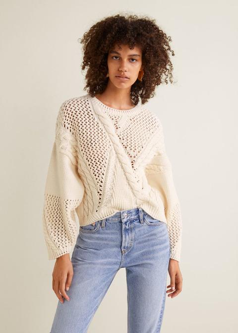Openwork Knit Sweater