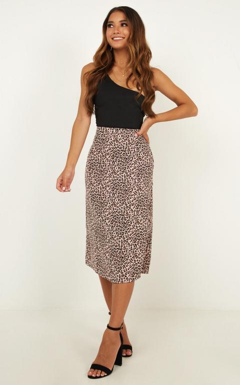 showpo leopard skirt