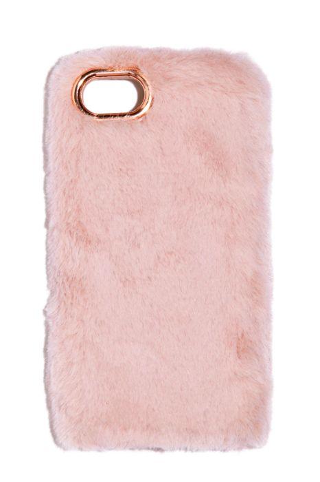 Cover Iphone 6 & 7 In Finta Pelliccia Rosa