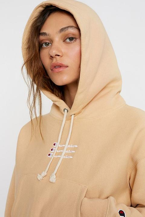 tan crop hoodie