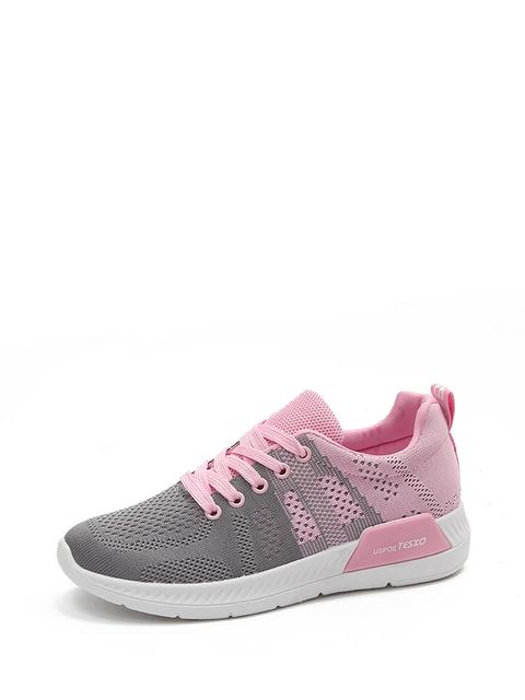 Net Vamp Lace Up Sneakers