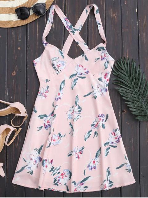 Vestido De Verano De Flores Sin Espalda