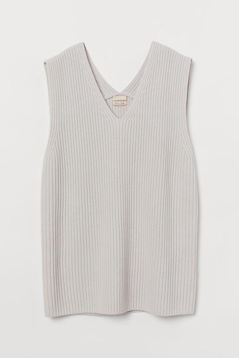 Cashmere-blend Sweater Vest - White