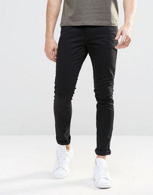 Asos - Pantaloni Super Skinny Neri Con 5 Tasche