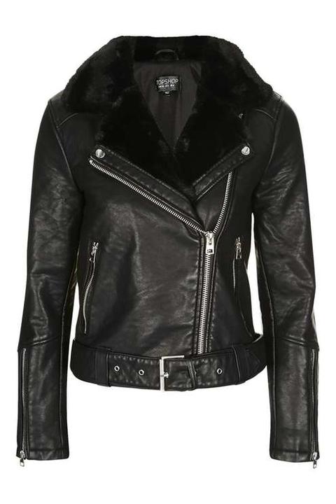 Faux Leather Biker Jacket