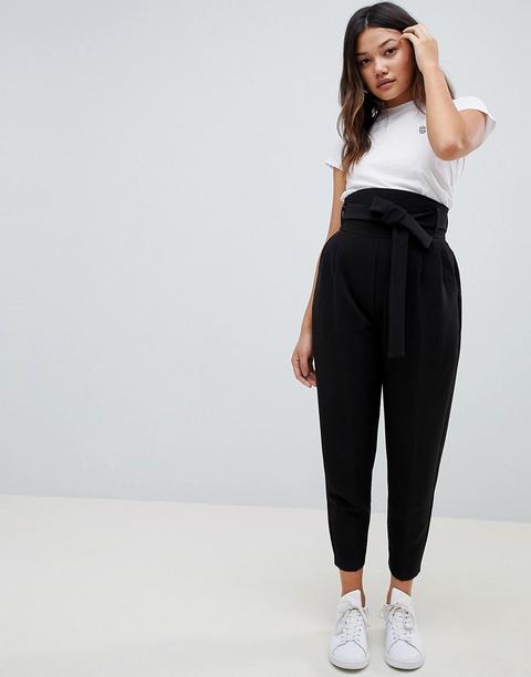 Asos Design High Waist Balloon Tapered Trousers