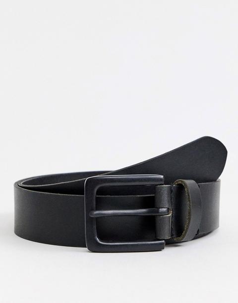 Barneys Original - Cintura In Pelle Nera - Nero