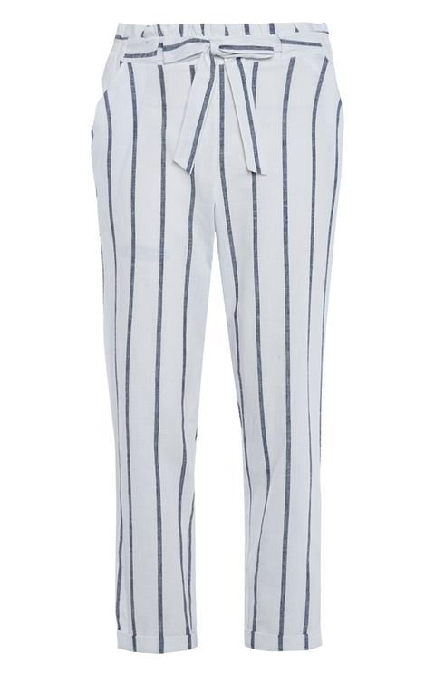 White Stripe Peg Trousers