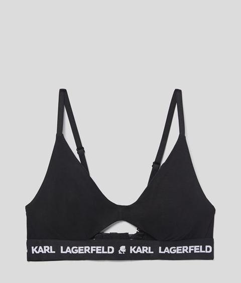 Peephole Logo Bra